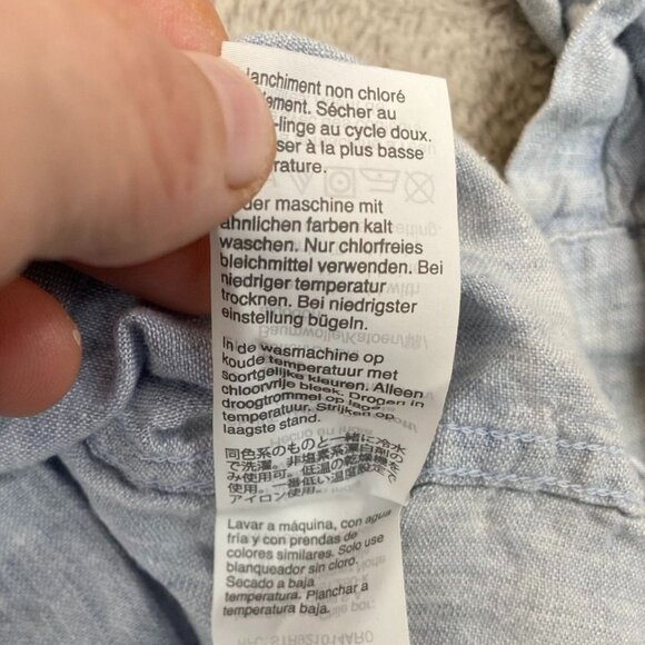 J.Crew Mens Shirt Large Slim Fit Long Sleeve Button Down Casual Lightweight Blue - Picture 6 of 8